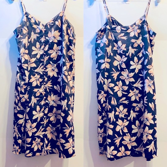 Madewell Winter Orchid Button-Front Slip Floral Dress Size 8 - Picture 4 of 8
